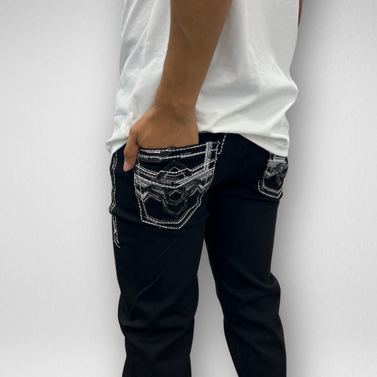 Youth Ace of Diamond Denim (P-1380-Jet Black)