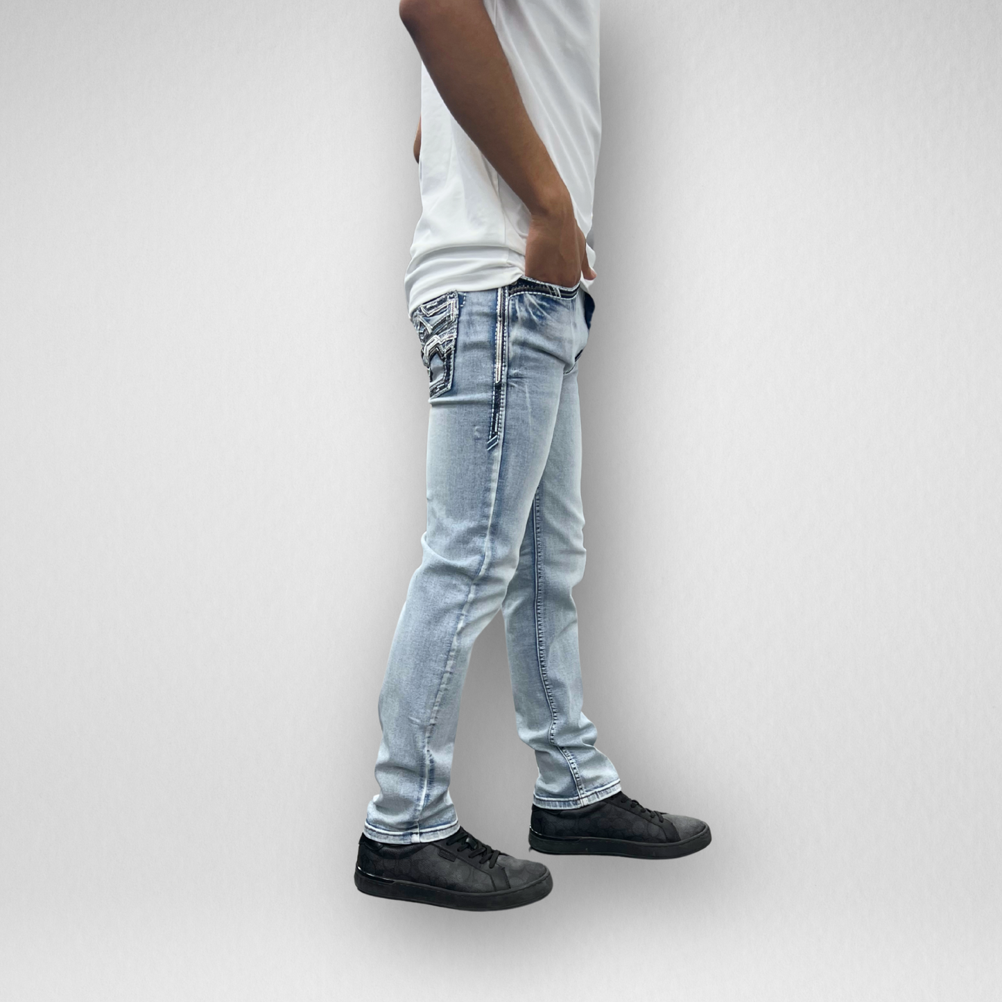 Youth Ace of Diamond Denim (P-1380-Light Blue)