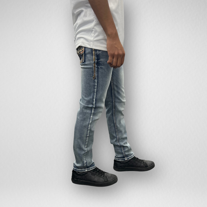 Youth Ace of Diamond Denim (P-1380-Mid Blue)