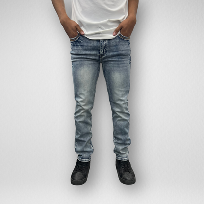 Youth Ace of Diamond Denim (P-1380-Mid Blue)