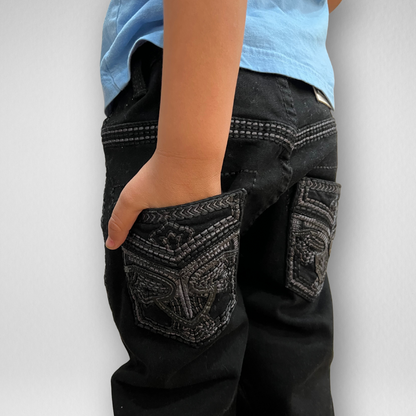 Youth Ace of Diamond Denim (P-1400-Jet Black)