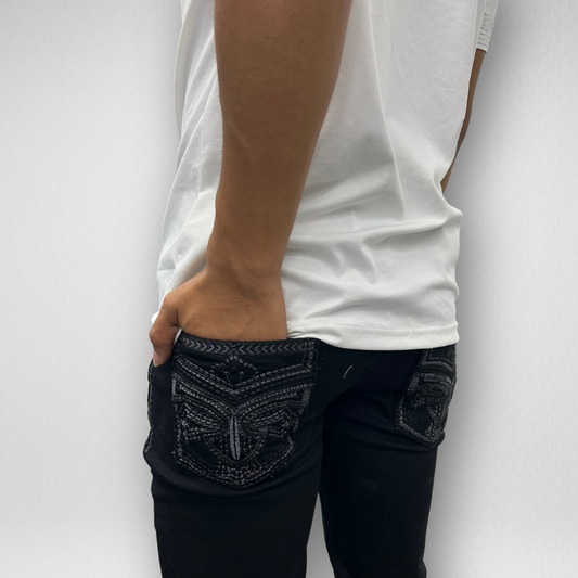 Youth Ace of Diamond Denim (P-1400-Jet Black)