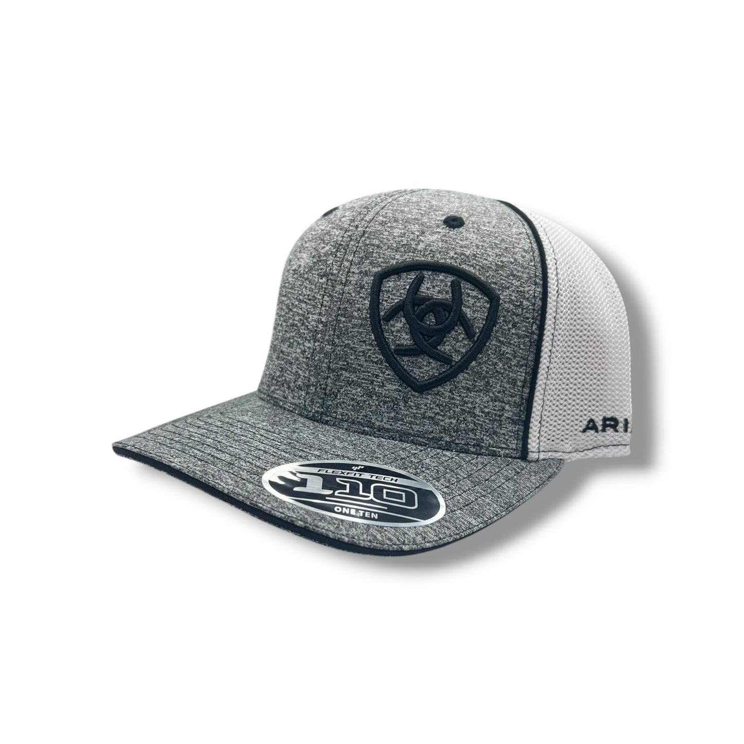 Ariat Offset Shield Logo Hat - Heather Charcoal/Black