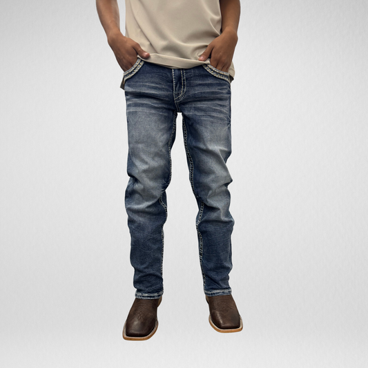 Youth Western Blue Denim (WJ-2361-K)
