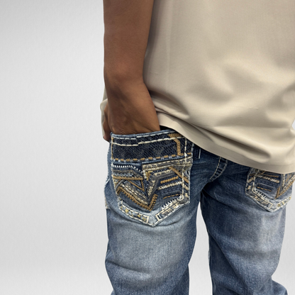 Youth Western Blue Denim (WJ-2361-K)