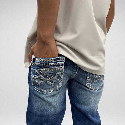 Youth Western Blue Denim (WJ-2363-K)