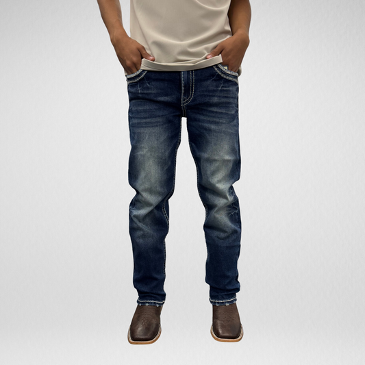 Youth Western Blue Denim (WJ-2363-K)