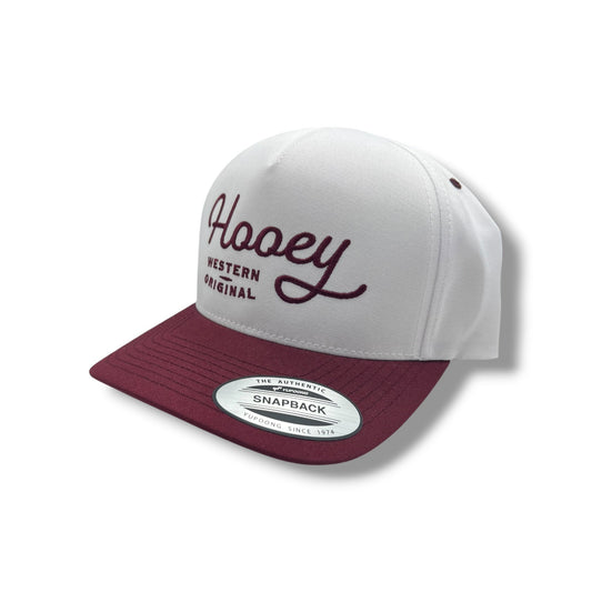 Hooey Hat - OG White/Maroon