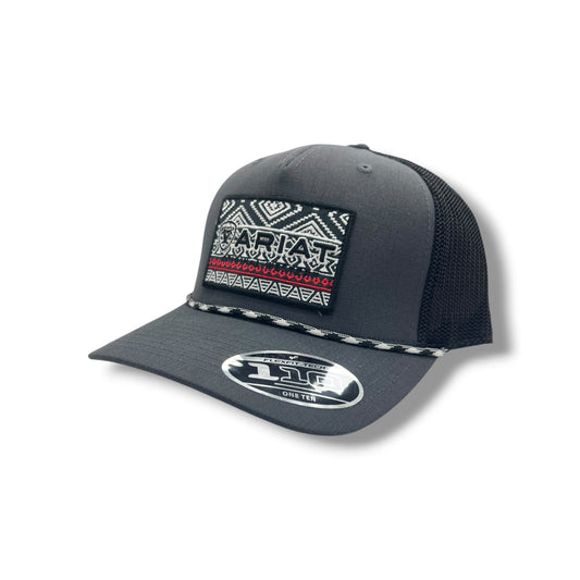 Ariat Aztec Patch Rope Hat - Dark Grey
