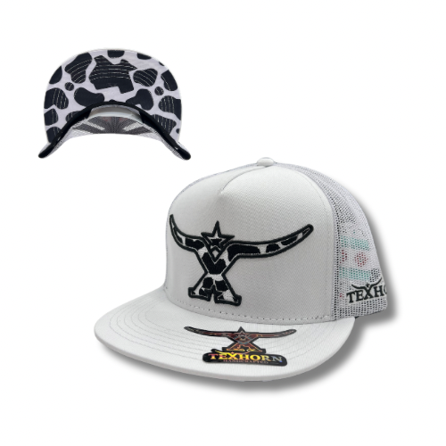 TexHorn Hat - White Cow