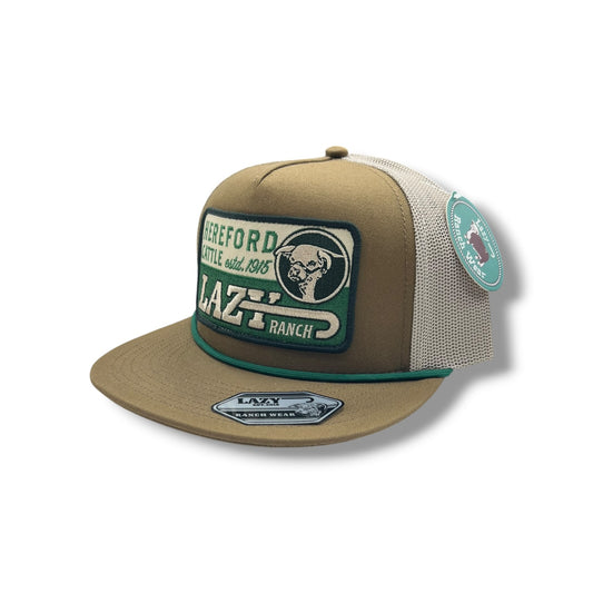 Lazy J Hat - Coyote Brown/White Shafter