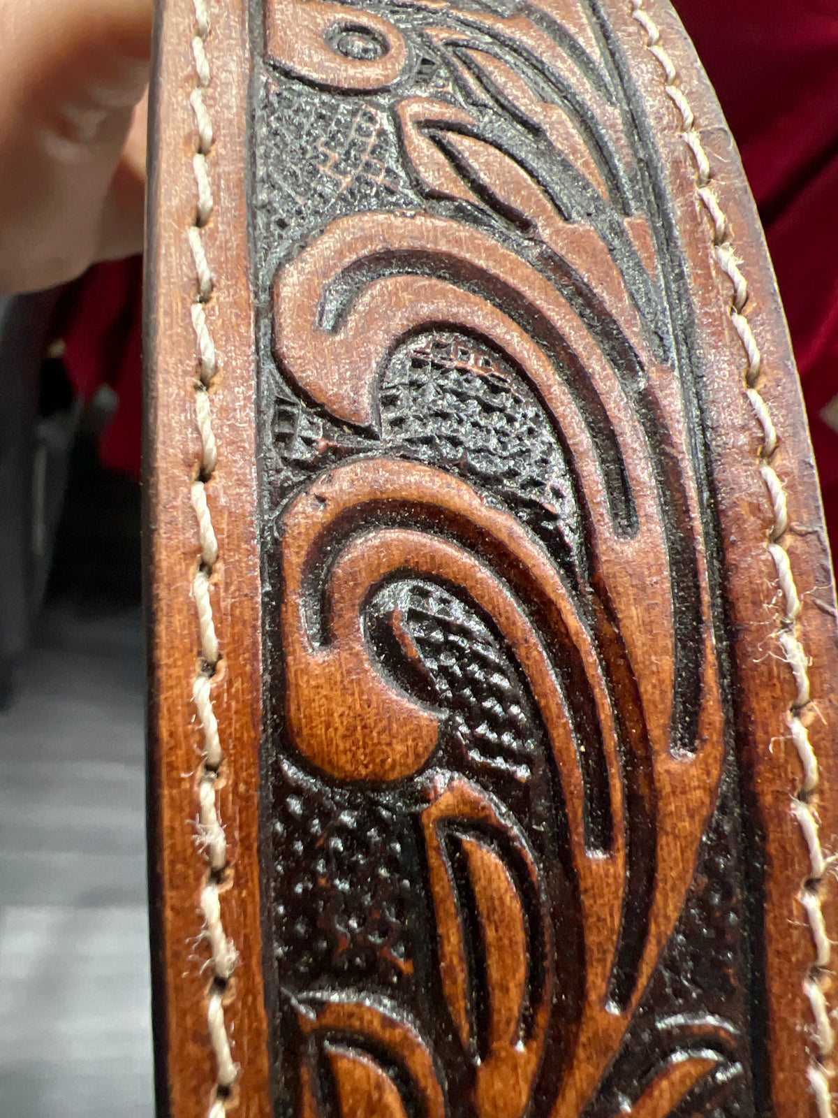 Challenger Belt - Brown Tooled