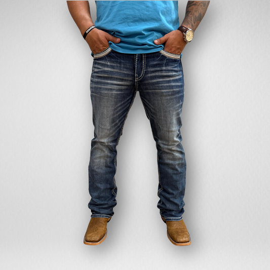 Men's De Niko Slim Straight Boot Denim (DN-027)