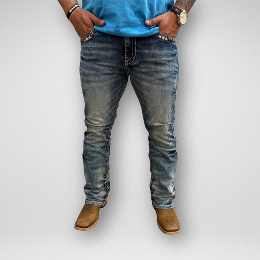 Men's De Niko Slim Straight Boot Denim (DN-043)