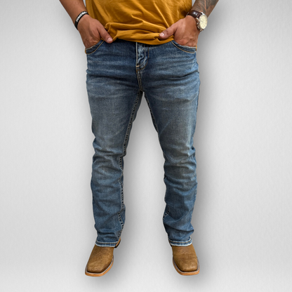 Men's Western Blue Classic Modern Boot Denim (W-470)
