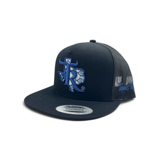 Texas Ranch Hat - Blue Southwest Black