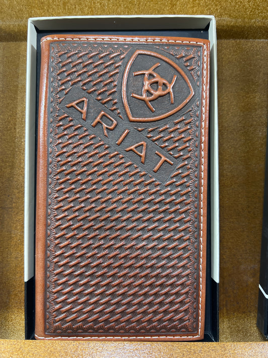 Men's Ariat Sunburst Basketweave Rodeo Wallet