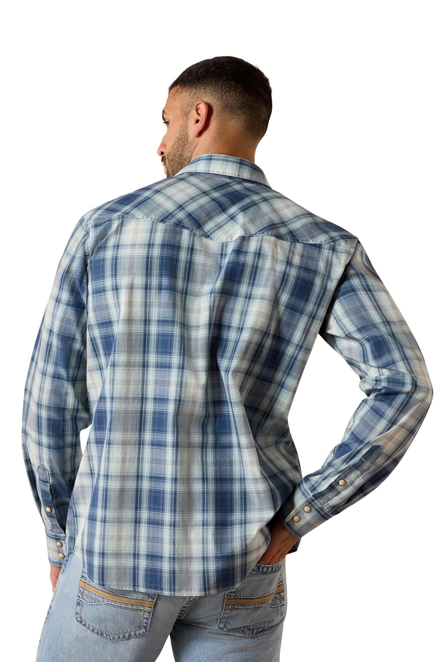 Ariat Retro Heathcliff Fitted L/S Snap Shirt - Key Largo Plaid