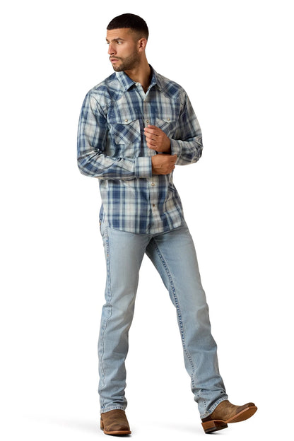 Ariat Retro Heathcliff Fitted L/S Snap Shirt - Key Largo Plaid