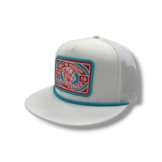 Lazy J Hat - White Round Pen