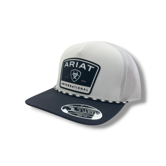 Ariat Flexfit Rubber Patch Hat - White