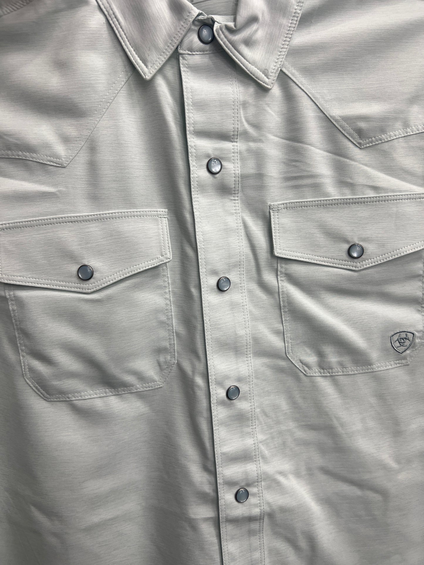Ariat Men’s WESTERN VentTEK SS SNO Shirt -  AQUA HEATHER
