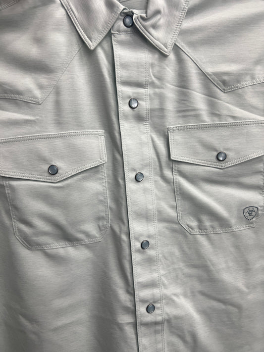 Ariat Men’s WESTERN VentTEK SS SNO Shirt -  AQUA HEATHER