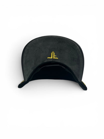 Ferreti Hats - Black/Black Gold Gallo Plate