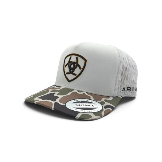 Ariat Logo Patch Hat - White/Camo