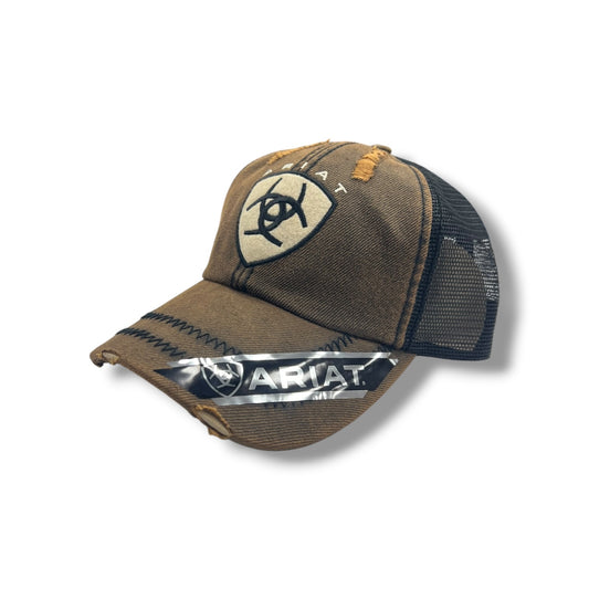 Ariat Distressed Center Shield Logo Hat - Brown