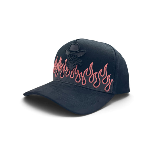 De Rancho Hat - Pink Flames A-Frame