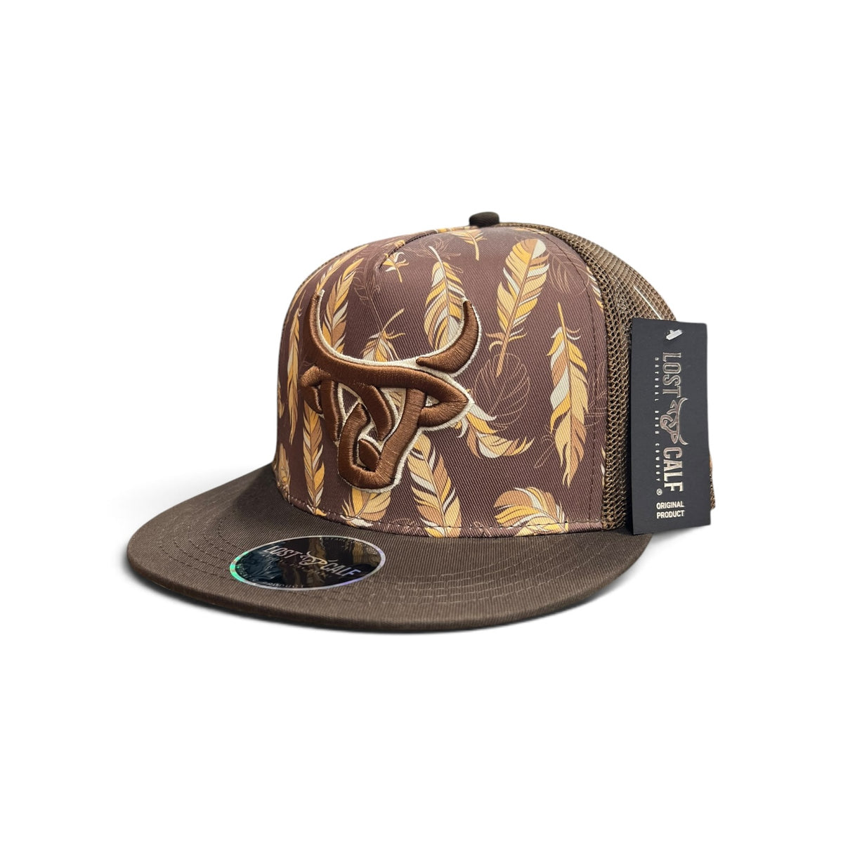 Lost Calf Hat - Brown Feathers Brown