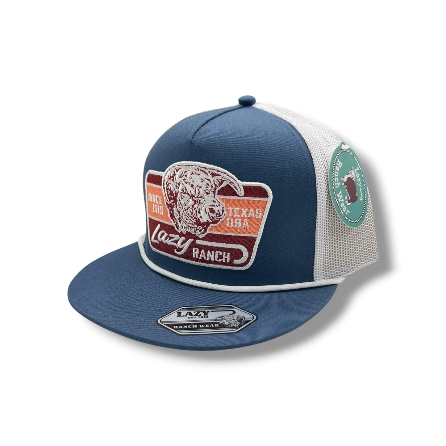 Lazy J Hat - Royal/White Rust