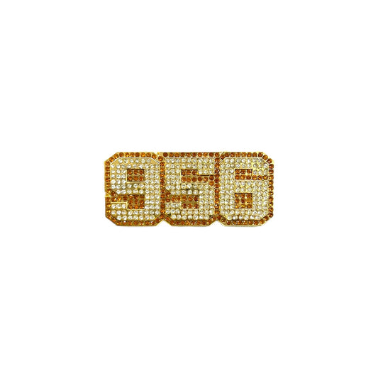 Iced Out Yellow Gold 956 Hat Pin