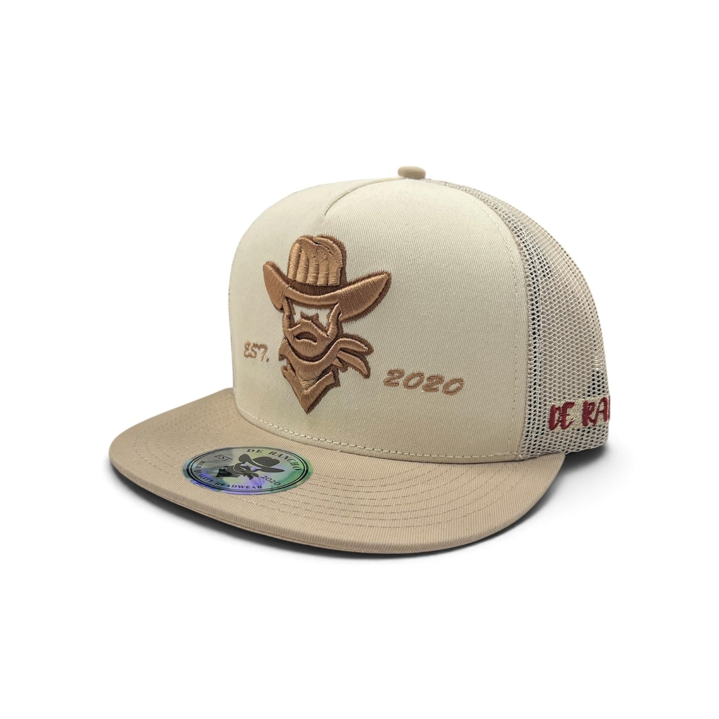 De Rancho Hat - Texas Map (cream)