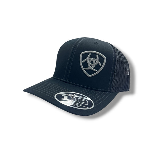 Ariat Offset Shield Logo Hat - Black