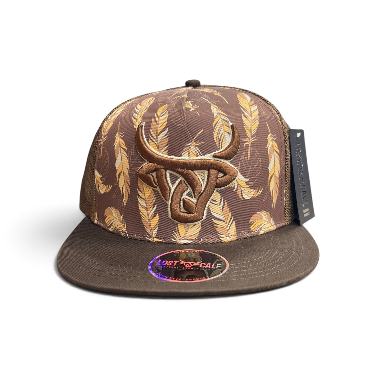 Lost Calf Hat - Brown Feathers Brown