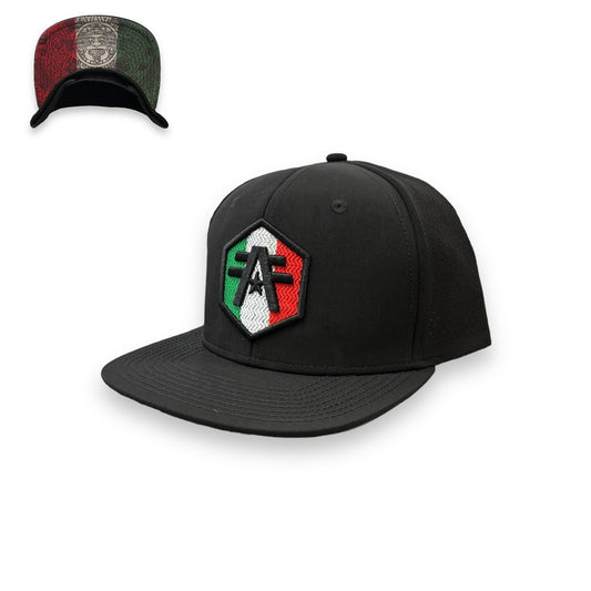 American Fighter Hat - Black Mexico Center Patch