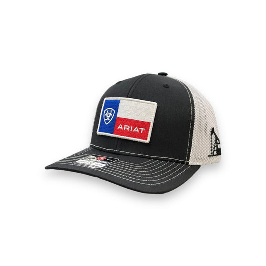 Ariat Texas Flag Patch Hat - Black/White