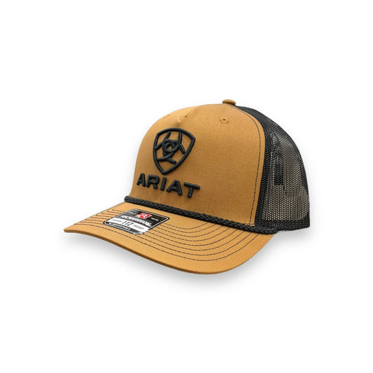 Ariat Center Lettering/Shield Rope Hat - Chestnut/Black