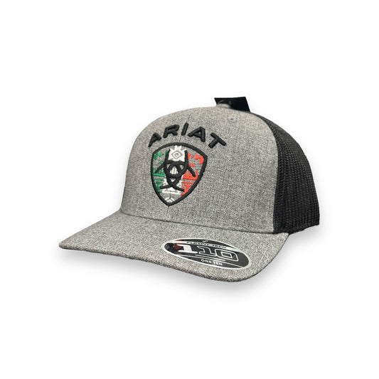 Ariat Mexico Shield Logo Hat - Heather Grey