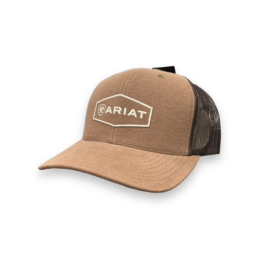 Ariat Suede Logo Patch Hat - Brown