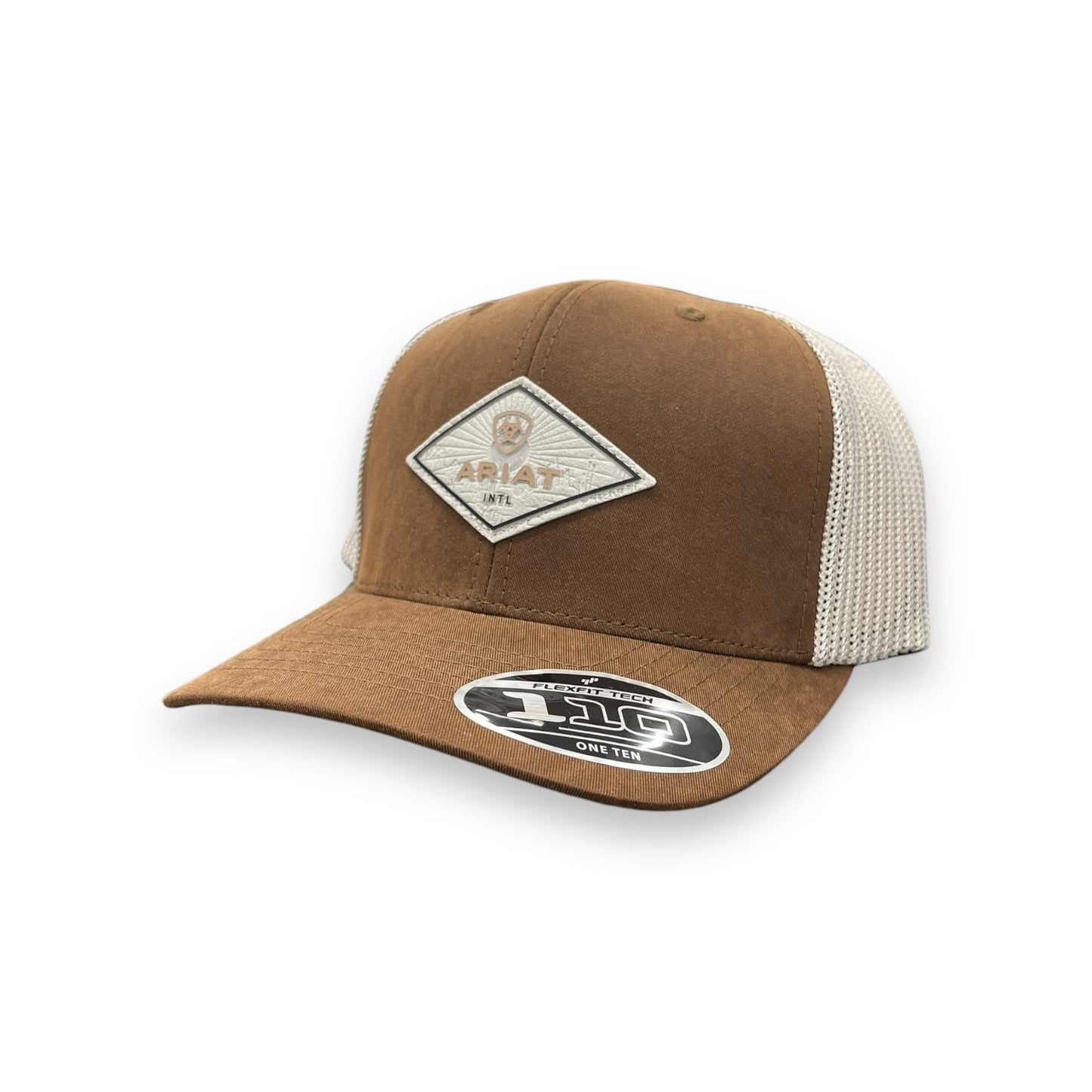 Ariat Suede Leather Logo Patch Hat - Brown