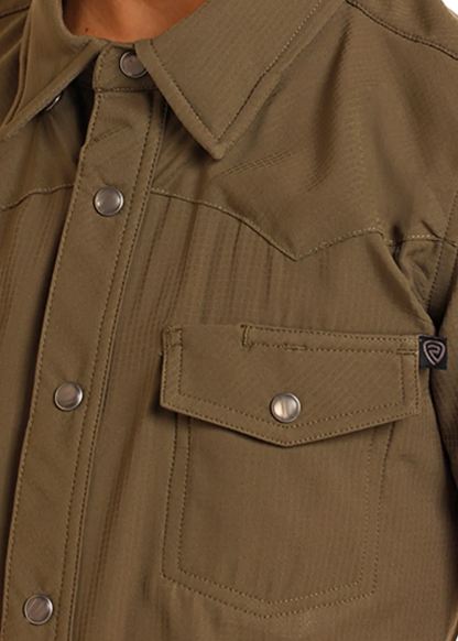 Rock&Roll Denim Youth Tek Ripstop Snap - Olive