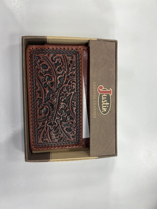 Men's JUSTIN MONEY CLIP Wallet  - tooled