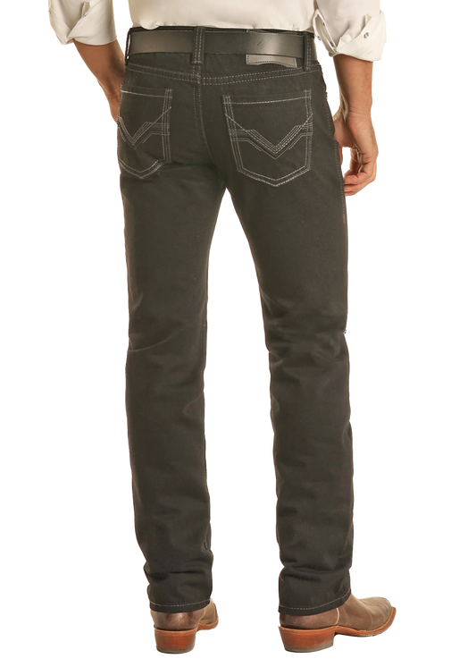 Rock&Roll Denim Slim Straight Jean - Black