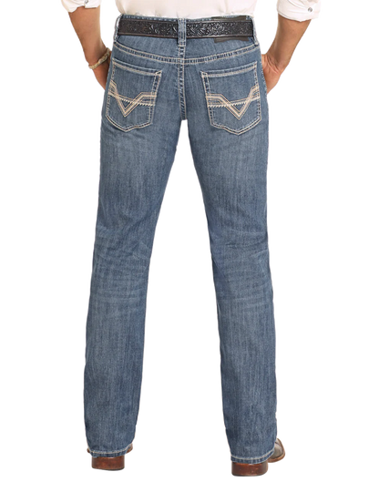 Rock&Roll FS Denim Two Tone Stitch Slim Fit Straight Boot 4826 - Medium Wash