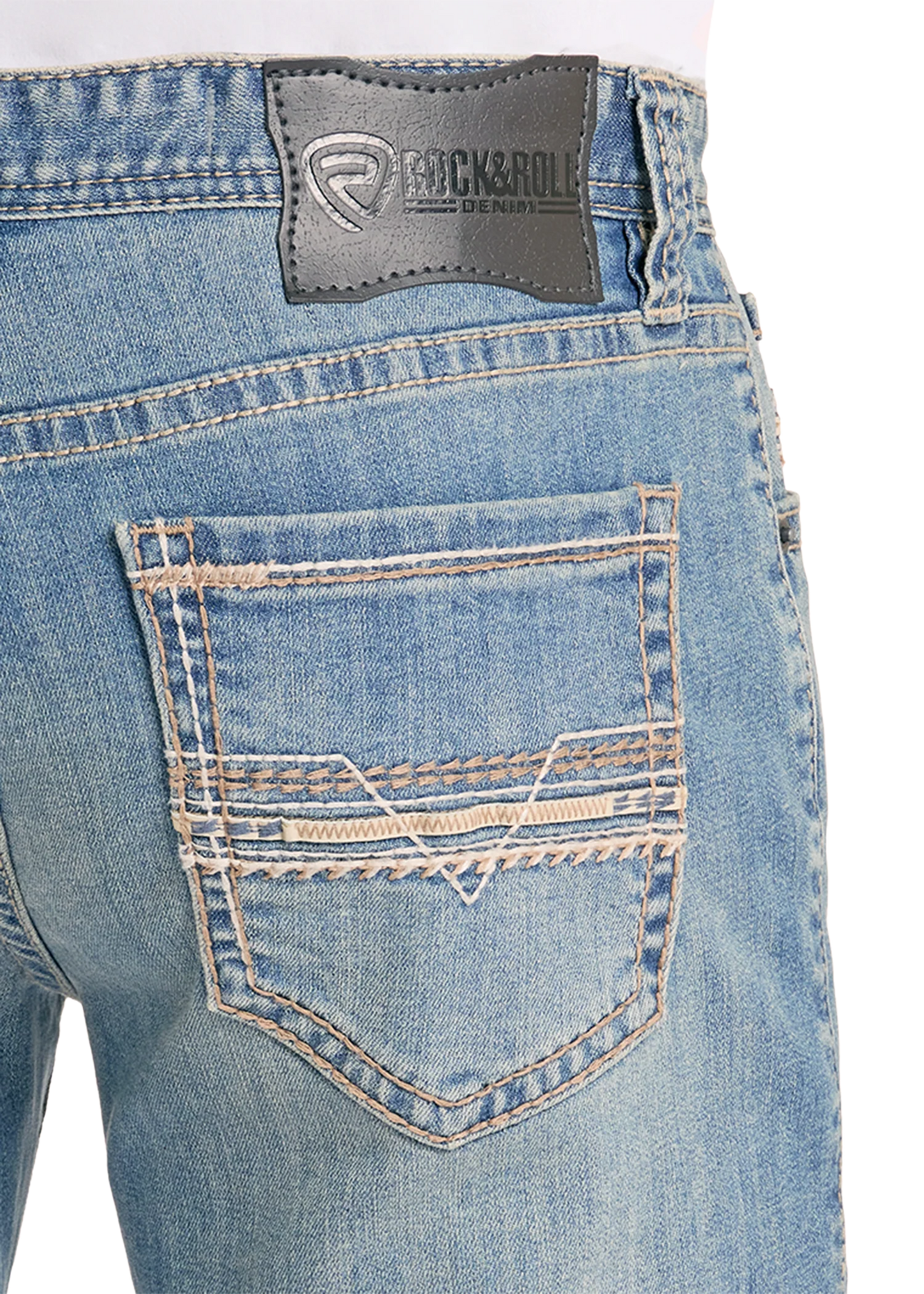 Rock&Roll Denim Rope Stitch Light vintage - Slim Fit Straight boot