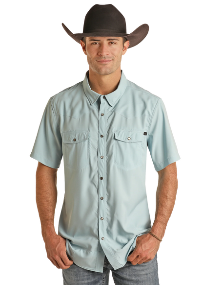 Rock&Roll Denim TEK Ripstop Snap - Aqua