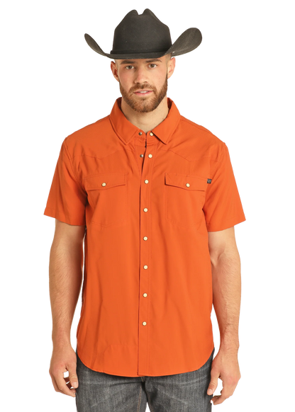 Rock&Roll Denim TEK Ripstop Snap - BURNT ORANGE